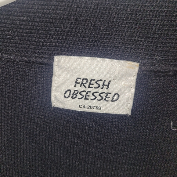 Vintage A&P Fresh Obsessed Varsity Cardigan Retail Workwear Large - Picture 4 of 7